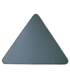 Plaque triangulaire en métal