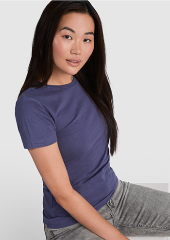 T-shirt femme manches courtes col rond