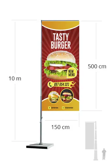 Drapeau jusqu'à 10 disponible c ou en acier inoxydable