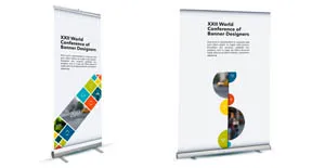 Roll-up présentoirs enroulables