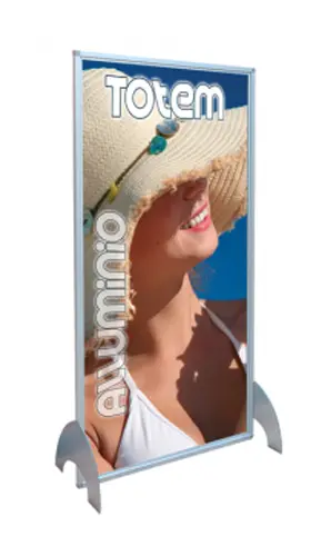 Totem Aluminium pied dibon 60x200 cm 