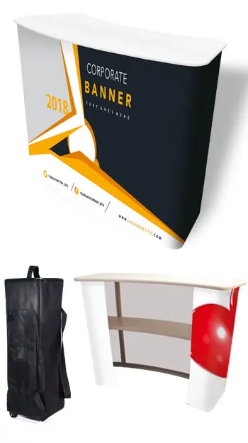 Bureau courbé en aluminium