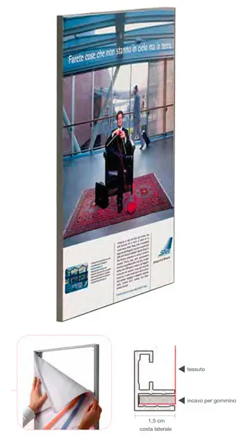 Cadre en tissu mince 100x50 cm frame pour tissu slim