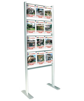 Salon immobilier 136x200cm, 30 A4 poches verticales