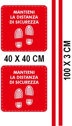 Kit d'autocollants carré rouge