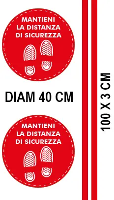 Kit autocollants ronds rouges B