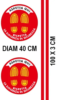 Kit autocollants ronds rouges A