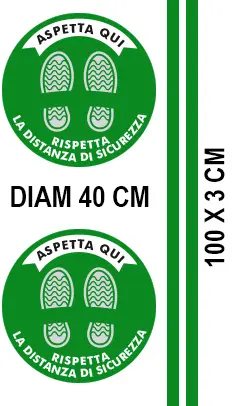 Kit d'autocollants ronds verts