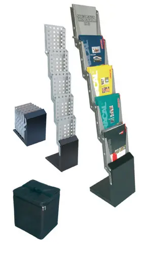 Porte-brochure extensible en métal