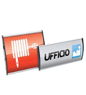 Delta 4x4 cm Plaques en aluminium pour signalisation interne des bureaux