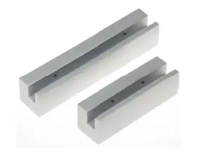 Support rainé aluminium argenté L 80 mm