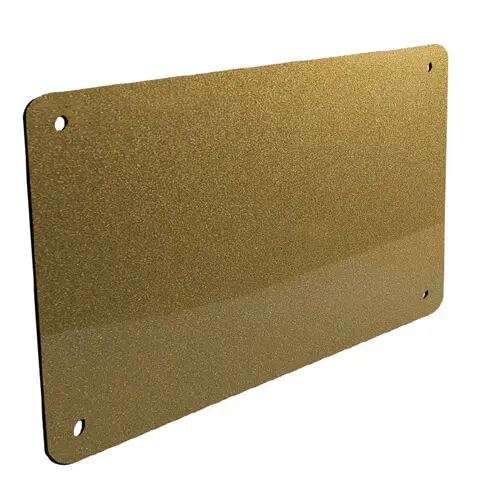 Plaque d'or brillant 30x20 cm