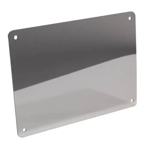 Plaque miroir chromée 30x20 cm