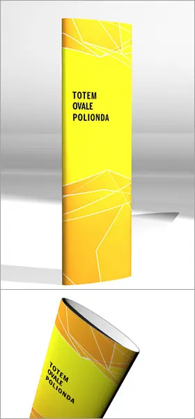 Totem polyonde ovale 40x160