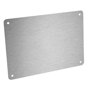 Plaque en aluminium composite argent brossé