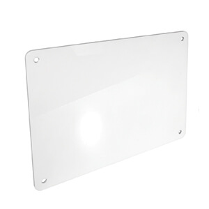 Plaque en Perspex blanc brillant pour montage mural