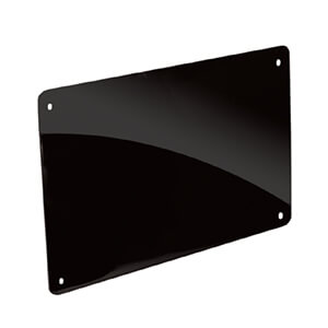 Plaque en plexiglas noire