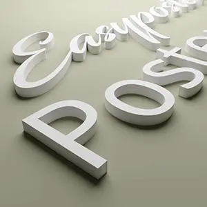 Lettres, logos et formes 3D en forex pvc 10 mm d'épaisseur