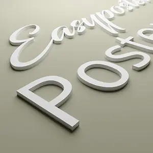Lettres, logos et formes 3D en forex pvc 5 mm d'épaisseur