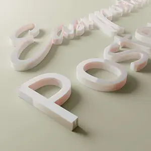 Lettres, logos ou formes 3D en opale de 10 mm d'épaisseur