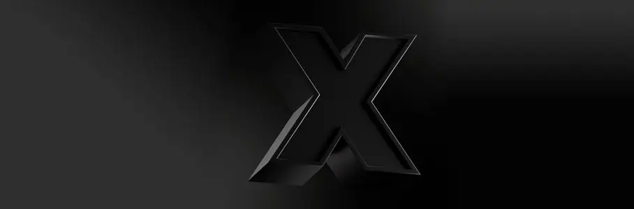 Logo 3D Forex noir 19 mm