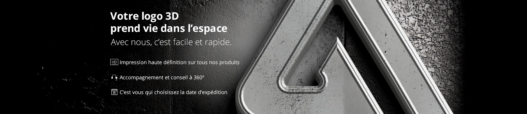 Logo e scritta a rilievo 3D 